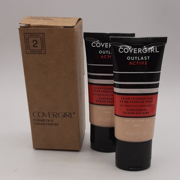 2 COVERGIRL Outlast Active 24Hr Foundation NEW!! - Picture 1 of 3